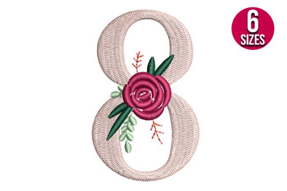 Floral Number 8: A Versatile Embroidery Staple for Small Shops