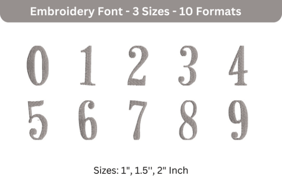 Horse Hand Font 0 to 9