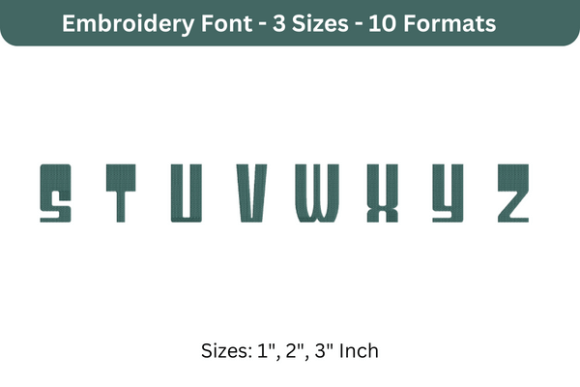 Jeopardy Font S to Z: A Seasonal Embroidery Workhorse