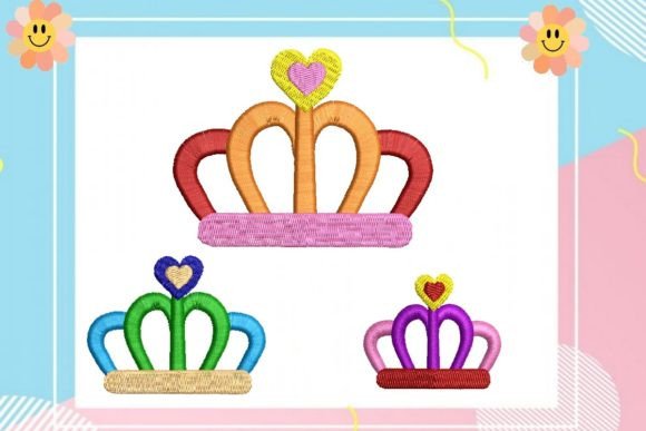 King Crown Multicolored Heart