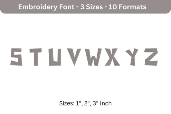 Paper Cuts Font S to Z: A Seasonal Embroidery Staple