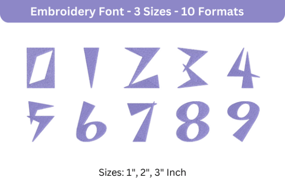 Space Patrol Font 0 to 9