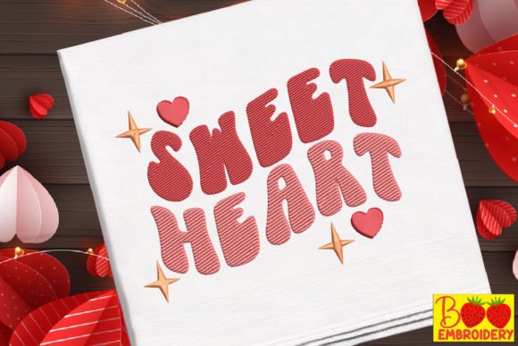 Sweet Heart Valentine Embroidery Design